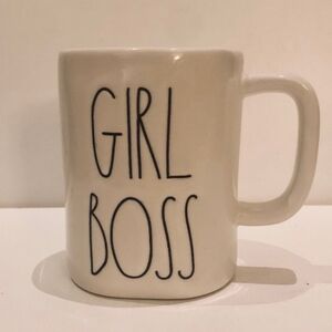 Rae Dunn Girl Boss White Mug